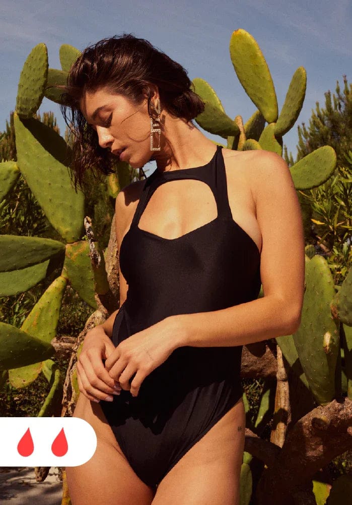Midnight Sand black one-piece swimsuit by Maiswim