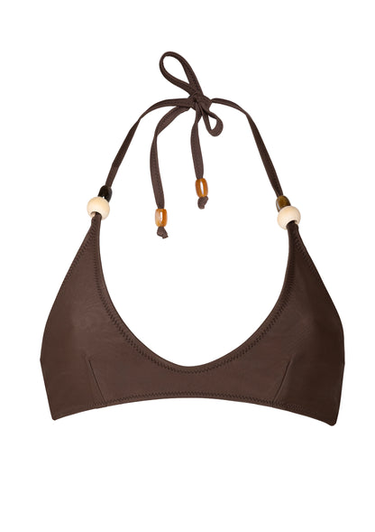 Cacao Beaded Top