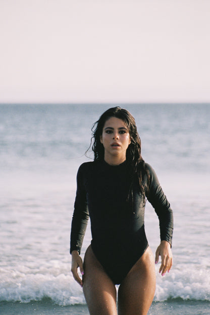 Midnight Black Leak-Free One-Piece Swimsuit